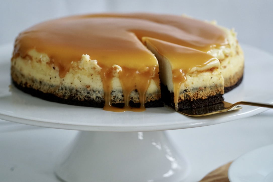 Brownie Cheesecake mit Salzbutter Karamell